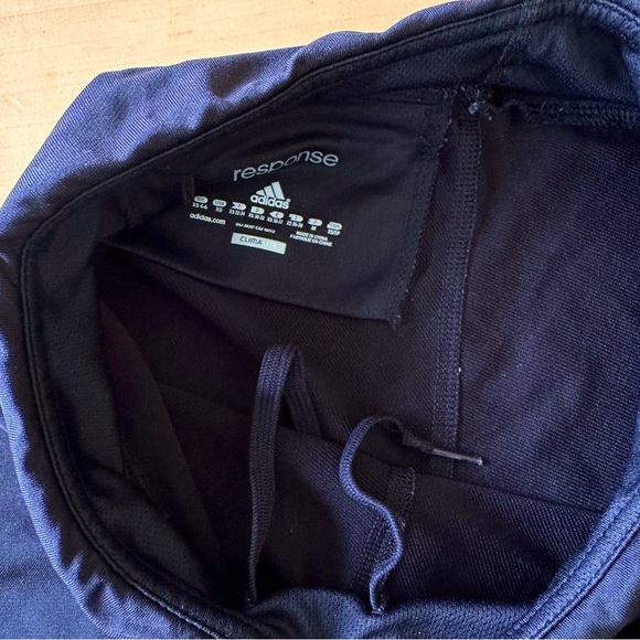 ADIDAS Black White Striped Biker Shorts - Picture 4 of 6